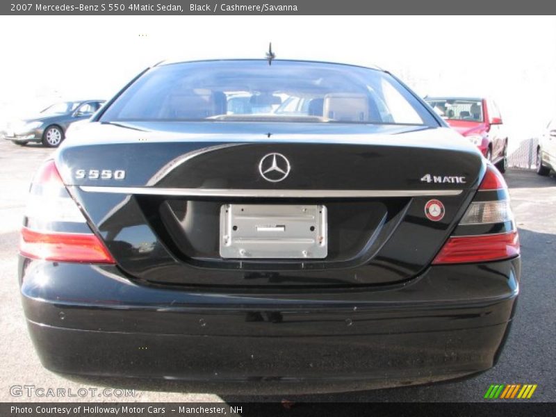 Black / Cashmere/Savanna 2007 Mercedes-Benz S 550 4Matic Sedan