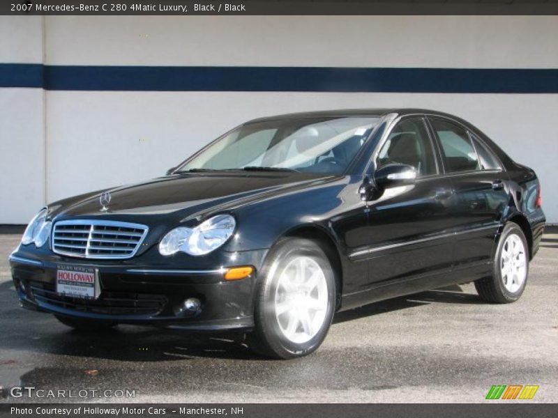 Black / Black 2007 Mercedes-Benz C 280 4Matic Luxury