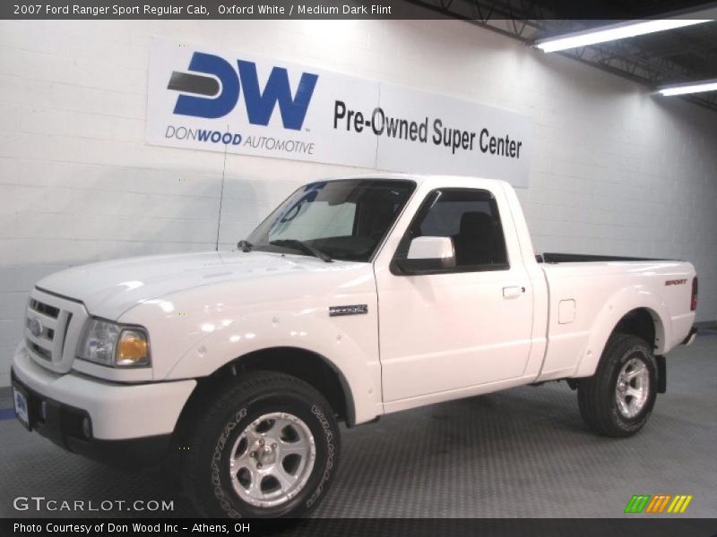 Oxford White / Medium Dark Flint 2007 Ford Ranger Sport Regular Cab