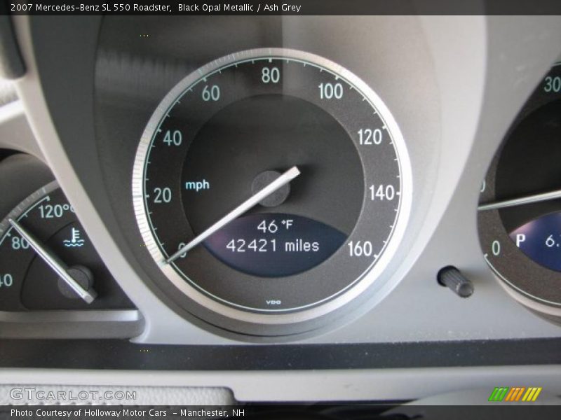 Black Opal Metallic / Ash Grey 2007 Mercedes-Benz SL 550 Roadster