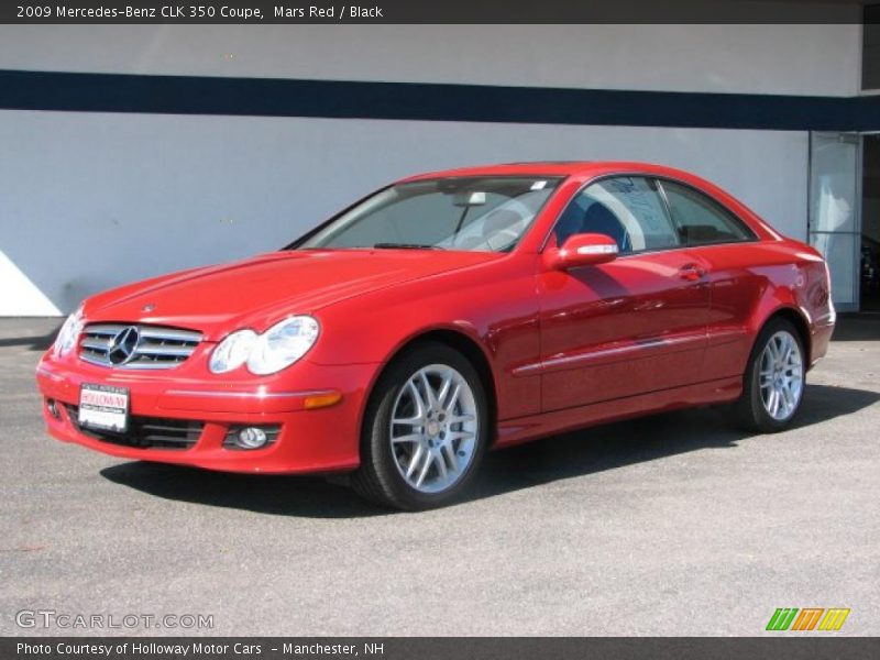 Mars Red / Black 2009 Mercedes-Benz CLK 350 Coupe