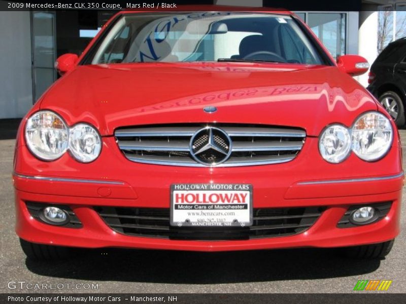 Mars Red / Black 2009 Mercedes-Benz CLK 350 Coupe