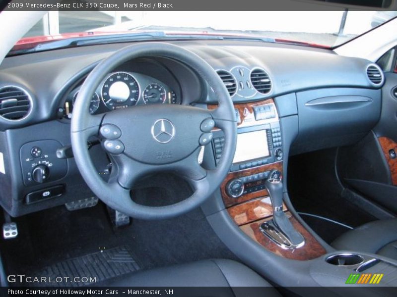 Mars Red / Black 2009 Mercedes-Benz CLK 350 Coupe
