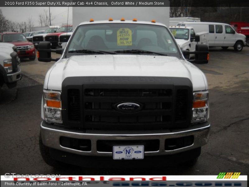Oxford White / Medium Stone 2010 Ford F350 Super Duty XL Regular Cab 4x4 Chassis