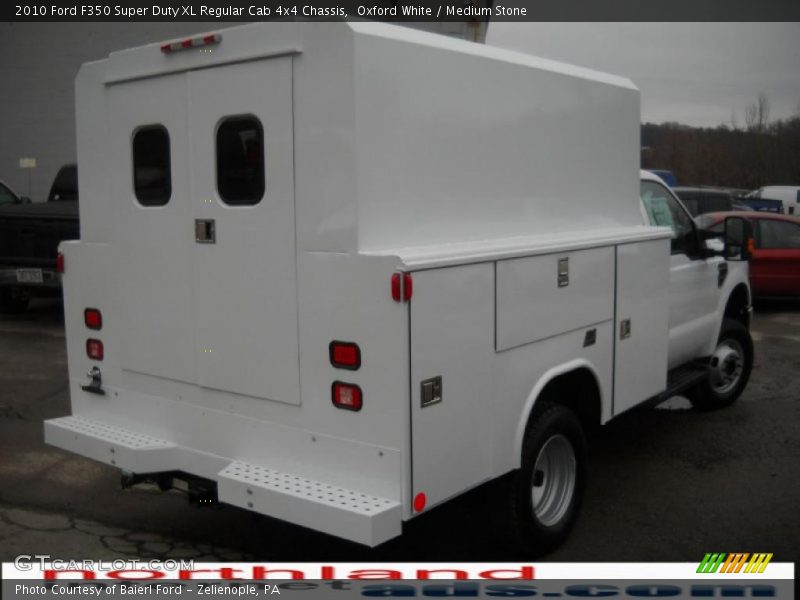 Oxford White / Medium Stone 2010 Ford F350 Super Duty XL Regular Cab 4x4 Chassis