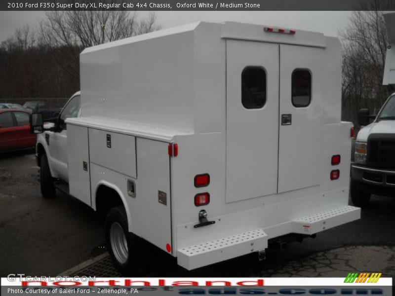 Oxford White / Medium Stone 2010 Ford F350 Super Duty XL Regular Cab 4x4 Chassis