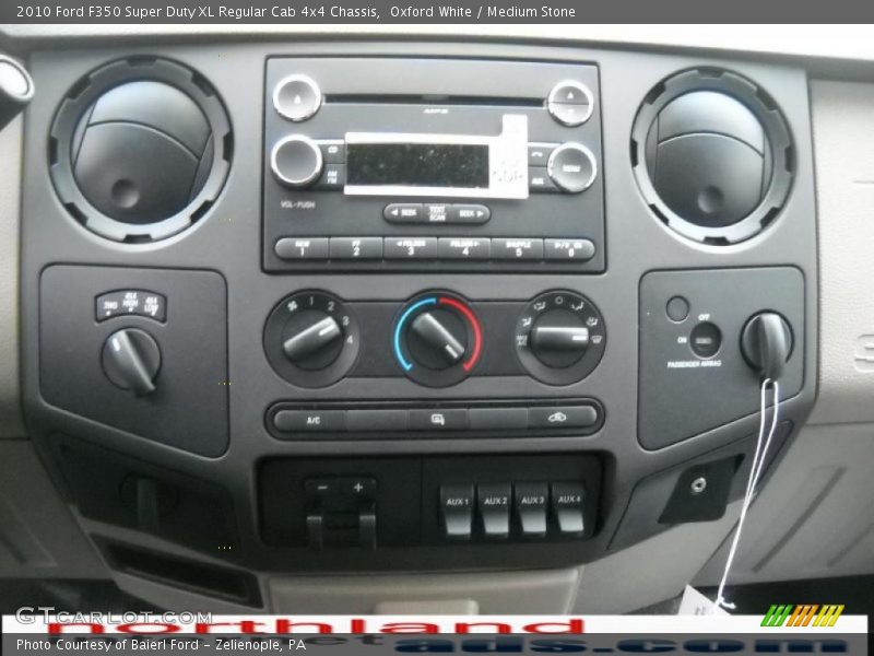 Oxford White / Medium Stone 2010 Ford F350 Super Duty XL Regular Cab 4x4 Chassis