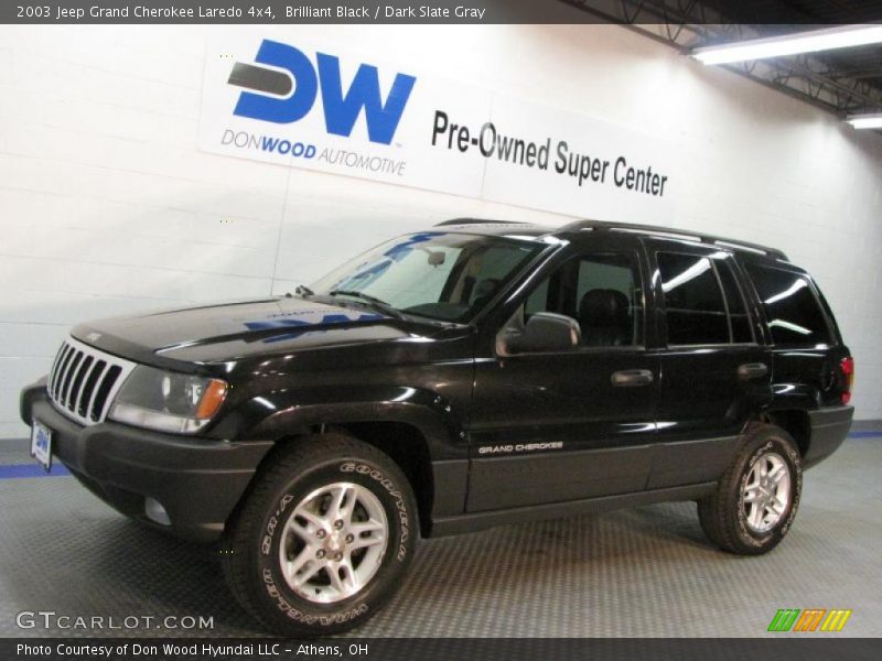 Brilliant Black / Dark Slate Gray 2003 Jeep Grand Cherokee Laredo 4x4