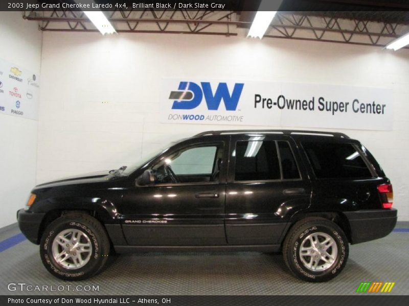 Brilliant Black / Dark Slate Gray 2003 Jeep Grand Cherokee Laredo 4x4