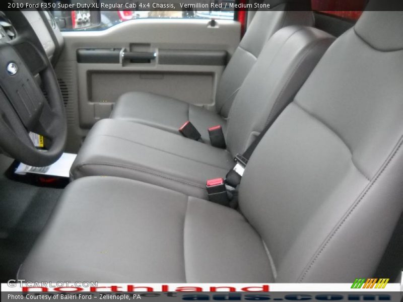 Vermillion Red / Medium Stone 2010 Ford F350 Super Duty XL Regular Cab 4x4 Chassis