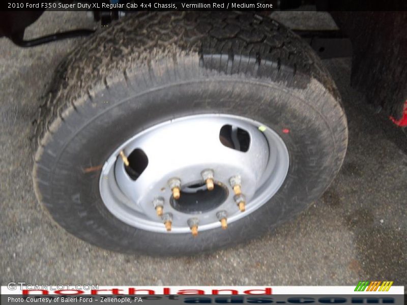 Vermillion Red / Medium Stone 2010 Ford F350 Super Duty XL Regular Cab 4x4 Chassis