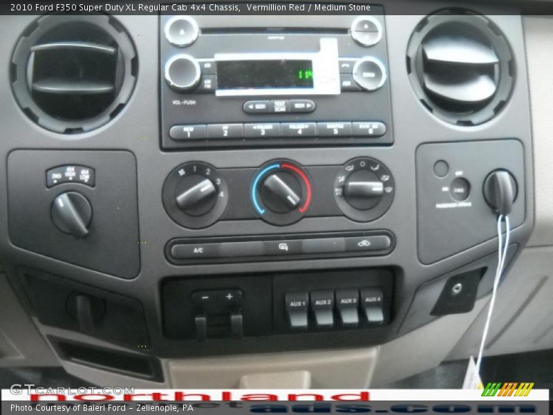 Vermillion Red / Medium Stone 2010 Ford F350 Super Duty XL Regular Cab 4x4 Chassis
