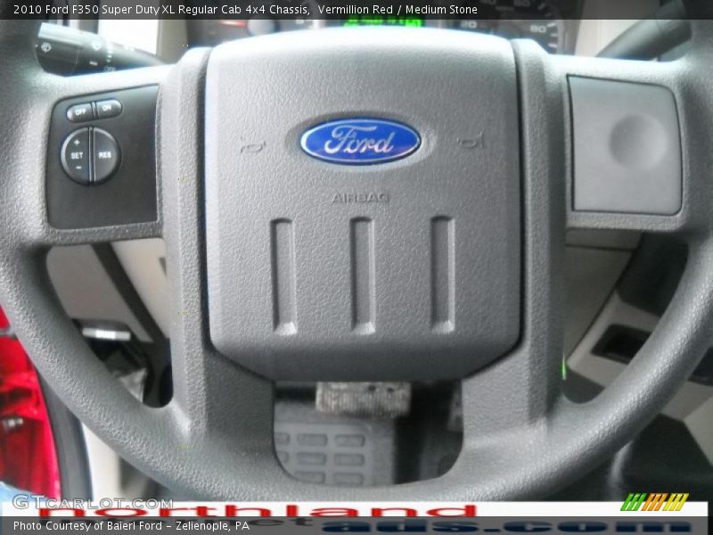 Vermillion Red / Medium Stone 2010 Ford F350 Super Duty XL Regular Cab 4x4 Chassis