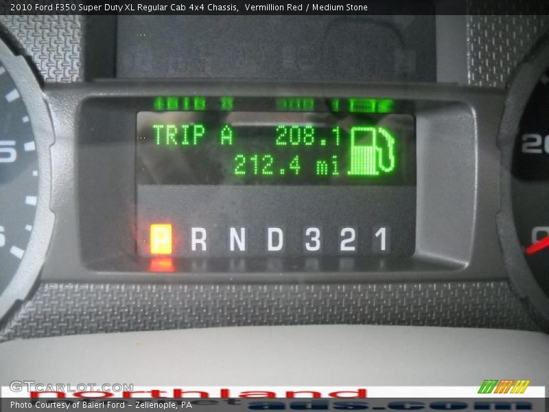 Vermillion Red / Medium Stone 2010 Ford F350 Super Duty XL Regular Cab 4x4 Chassis
