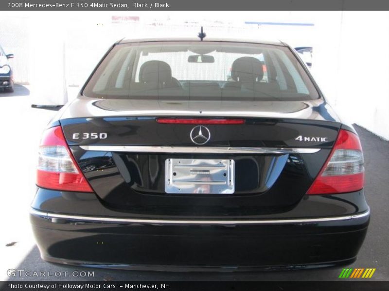 Black / Black 2008 Mercedes-Benz E 350 4Matic Sedan
