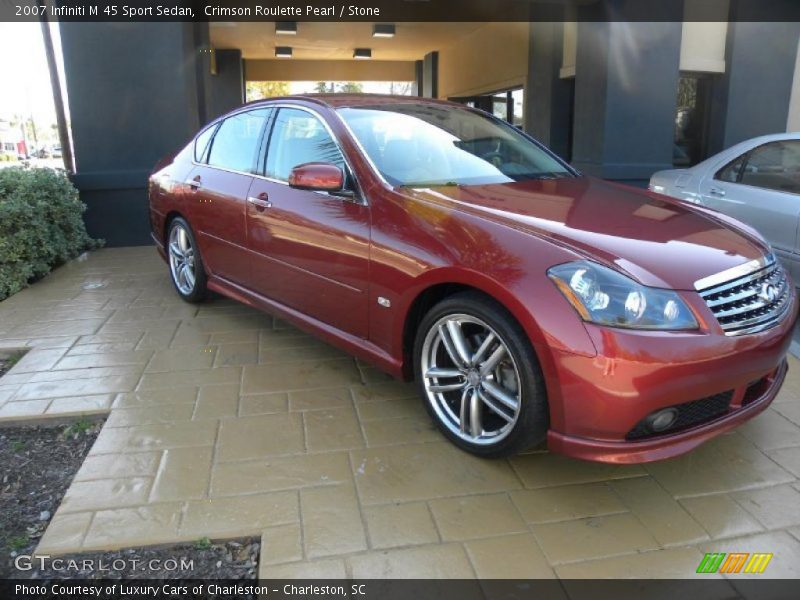 Crimson Roulette Pearl / Stone 2007 Infiniti M 45 Sport Sedan