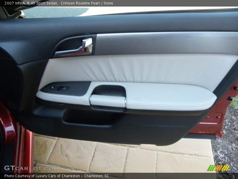 Crimson Roulette Pearl / Stone 2007 Infiniti M 45 Sport Sedan