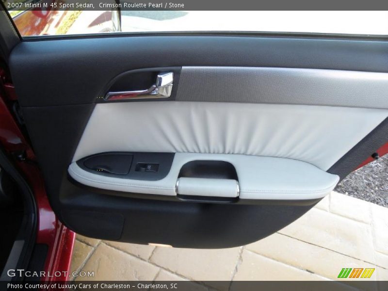 Crimson Roulette Pearl / Stone 2007 Infiniti M 45 Sport Sedan