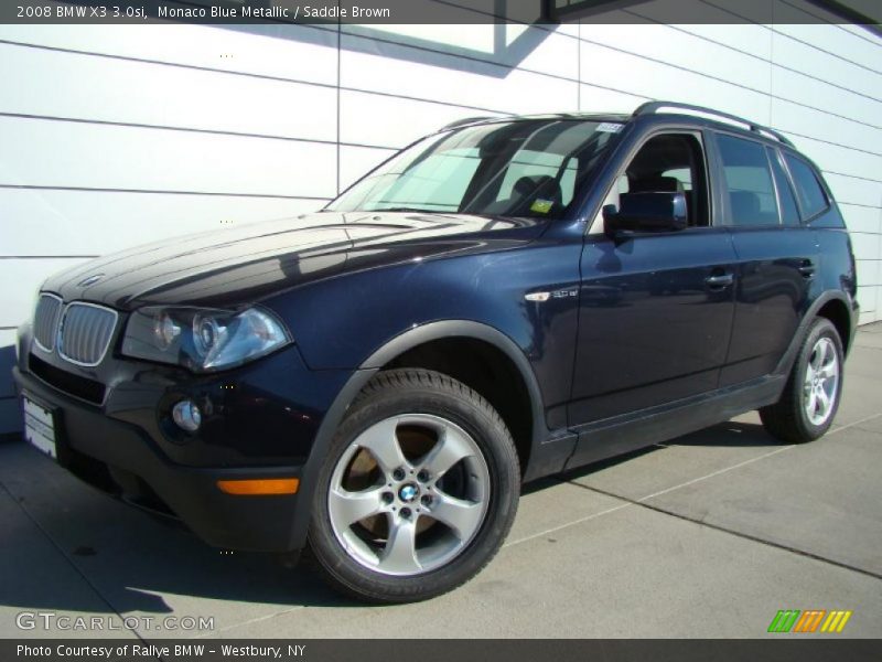 Monaco Blue Metallic / Saddle Brown 2008 BMW X3 3.0si