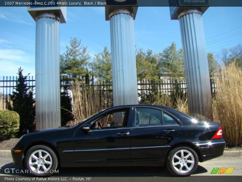 Black / Black 2007 Mercedes-Benz C 280 4Matic Luxury