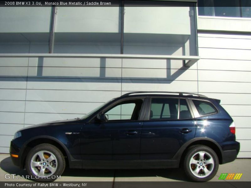 Monaco Blue Metallic / Saddle Brown 2008 BMW X3 3.0si
