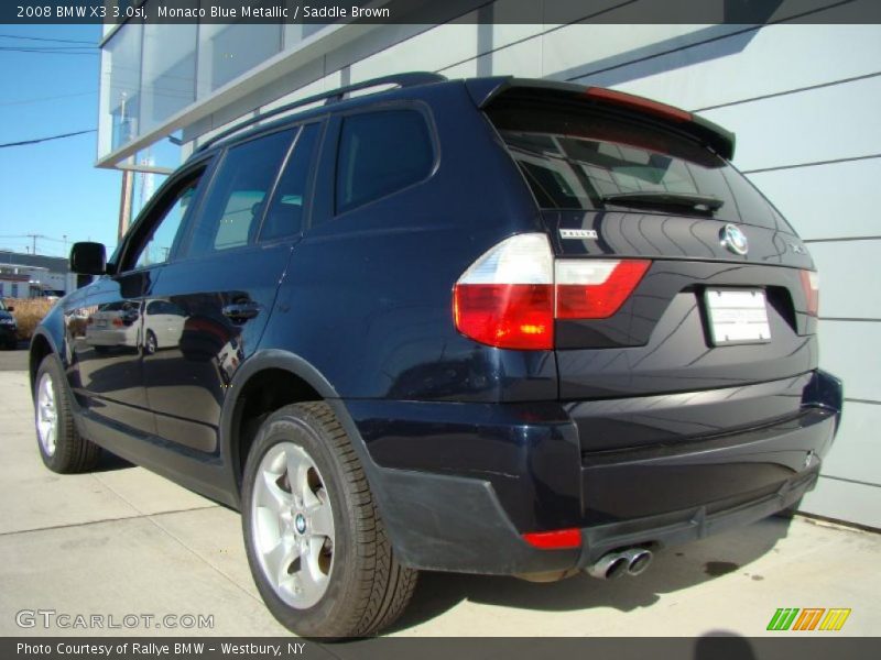 Monaco Blue Metallic / Saddle Brown 2008 BMW X3 3.0si