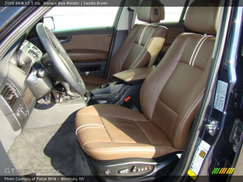Monaco Blue Metallic / Saddle Brown 2008 BMW X3 3.0si