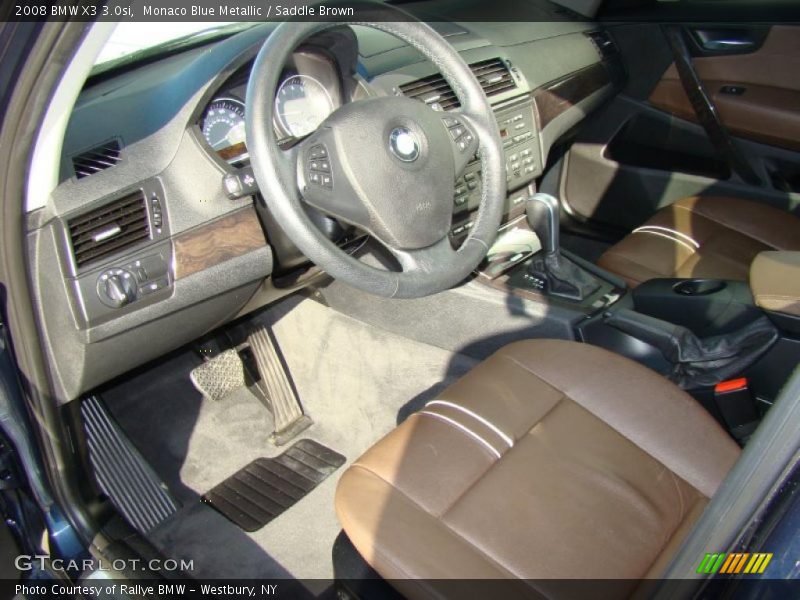 Monaco Blue Metallic / Saddle Brown 2008 BMW X3 3.0si