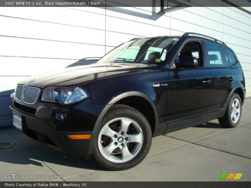 Black Sapphire Metallic / Black 2007 BMW X3 3.0si