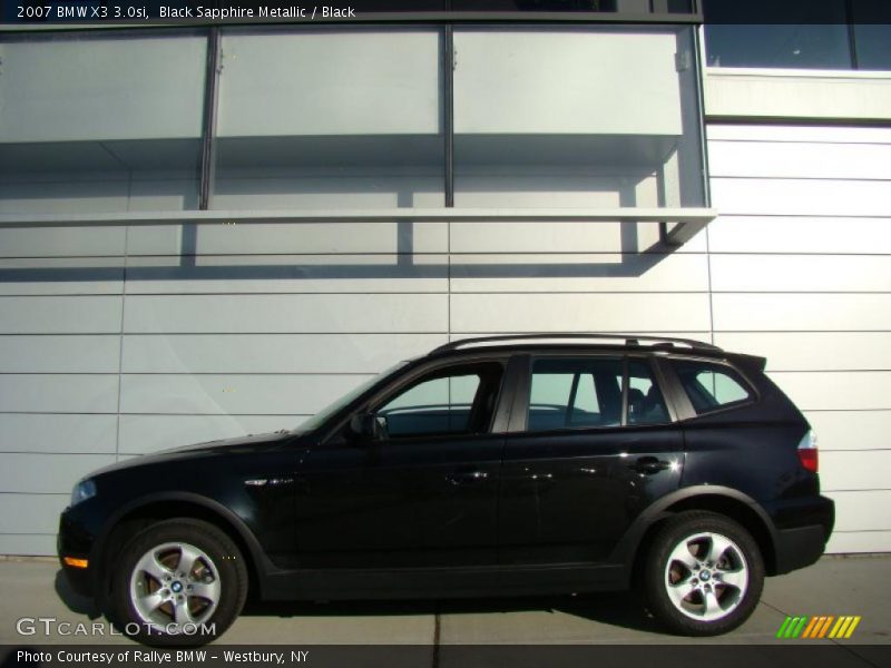 Black Sapphire Metallic / Black 2007 BMW X3 3.0si