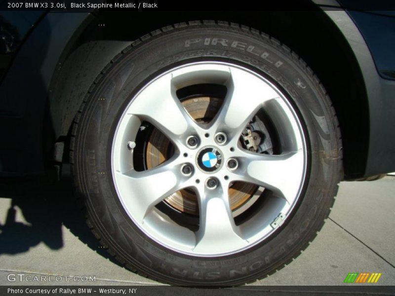 Black Sapphire Metallic / Black 2007 BMW X3 3.0si