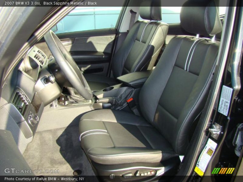 Black Sapphire Metallic / Black 2007 BMW X3 3.0si