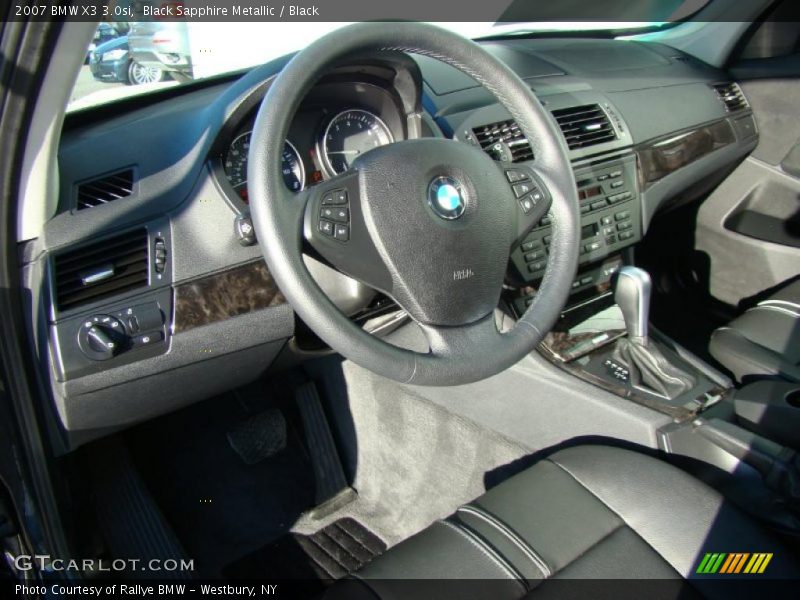 Black Sapphire Metallic / Black 2007 BMW X3 3.0si