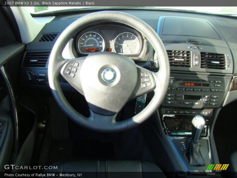 Black Sapphire Metallic / Black 2007 BMW X3 3.0si