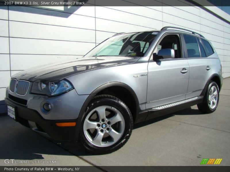 Silver Grey Metallic / Black 2007 BMW X3 3.0si