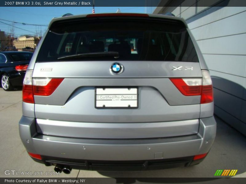 Silver Grey Metallic / Black 2007 BMW X3 3.0si