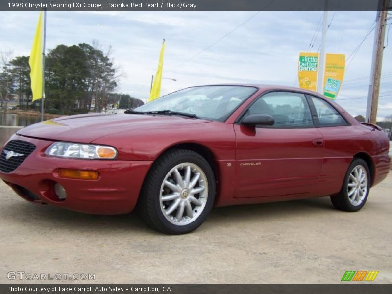 Paprika Red Pearl / Black/Gray 1998 Chrysler Sebring LXi Coupe