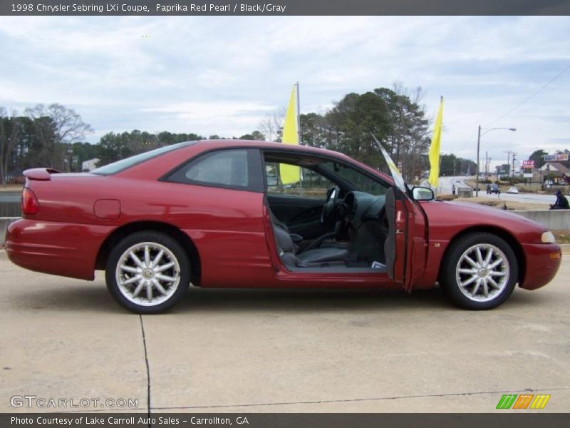 Paprika Red Pearl / Black/Gray 1998 Chrysler Sebring LXi Coupe
