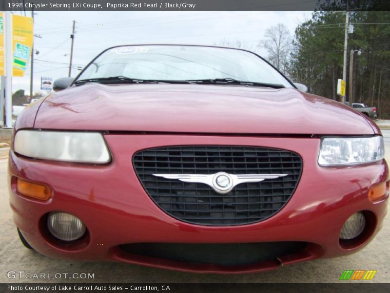 Paprika Red Pearl / Black/Gray 1998 Chrysler Sebring LXi Coupe