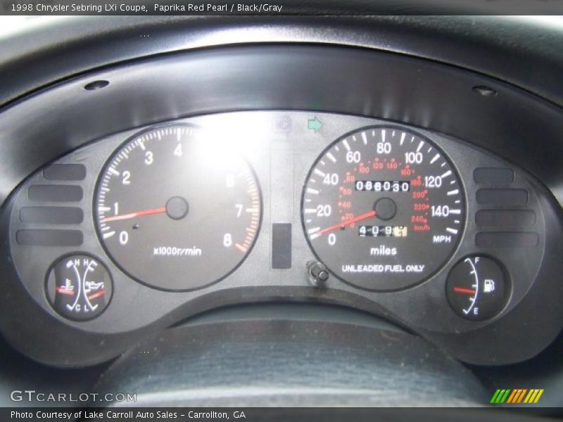 Paprika Red Pearl / Black/Gray 1998 Chrysler Sebring LXi Coupe