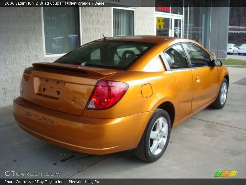 Fusion Orange / Beige 2006 Saturn ION 2 Quad Coupe