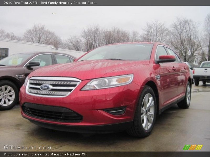 Red Candy Metallic / Charcoal Black 2010 Ford Taurus SEL