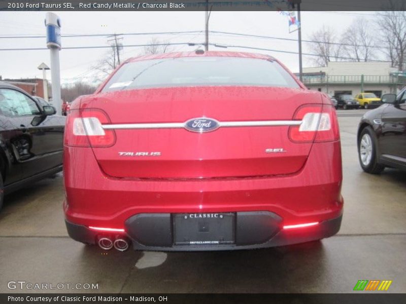 Red Candy Metallic / Charcoal Black 2010 Ford Taurus SEL
