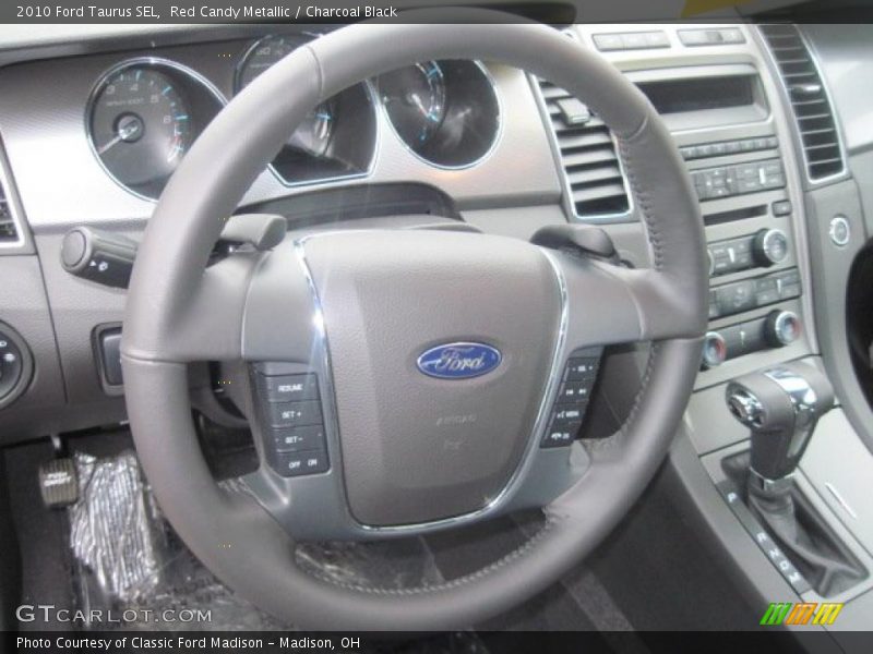 Red Candy Metallic / Charcoal Black 2010 Ford Taurus SEL