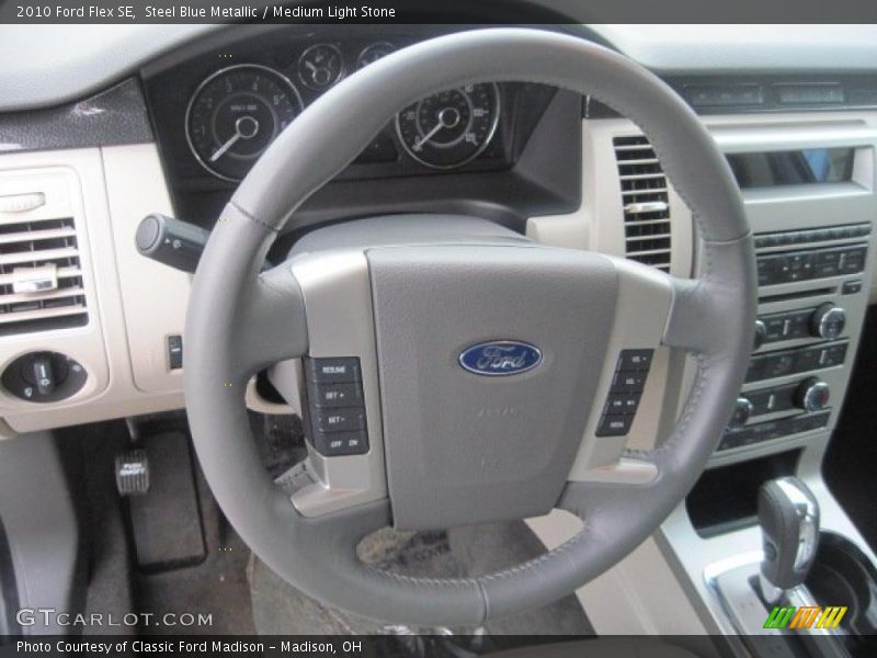 Steel Blue Metallic / Medium Light Stone 2010 Ford Flex SE