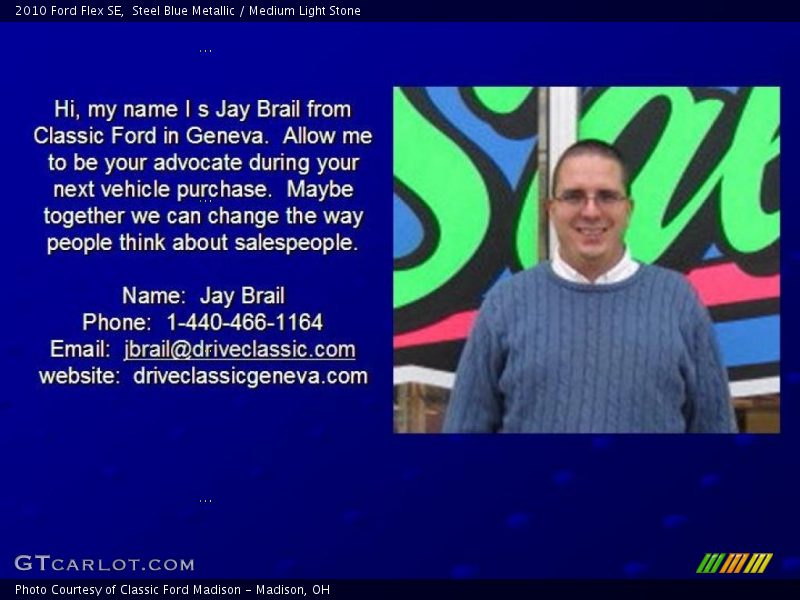 Steel Blue Metallic / Medium Light Stone 2010 Ford Flex SE