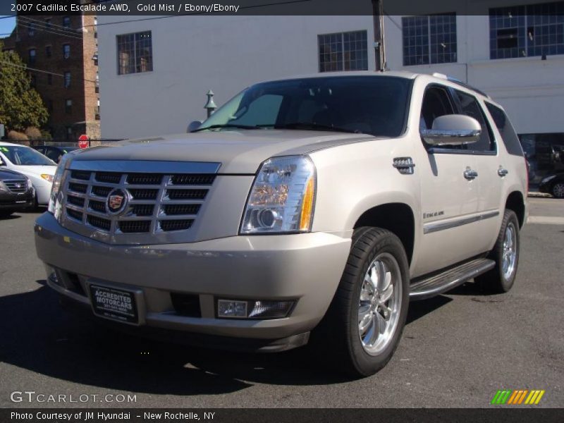Gold Mist / Ebony/Ebony 2007 Cadillac Escalade AWD