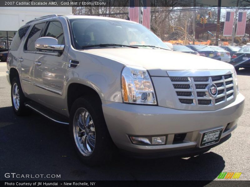 Gold Mist / Ebony/Ebony 2007 Cadillac Escalade AWD