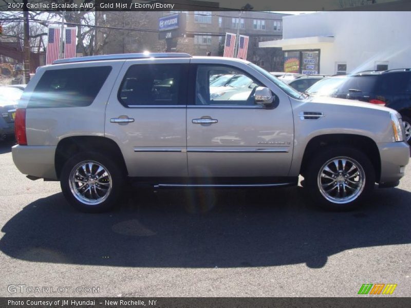 Gold Mist / Ebony/Ebony 2007 Cadillac Escalade AWD