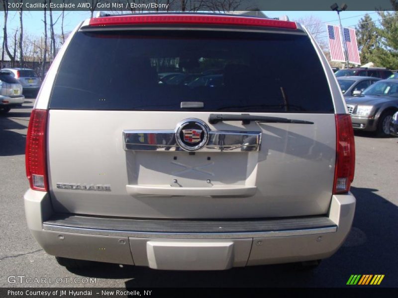 Gold Mist / Ebony/Ebony 2007 Cadillac Escalade AWD